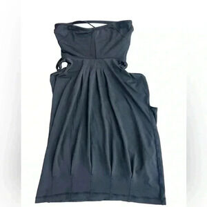 Lululemon Black Strappy Women’s Open Back Mesh Stretchy top Size 10